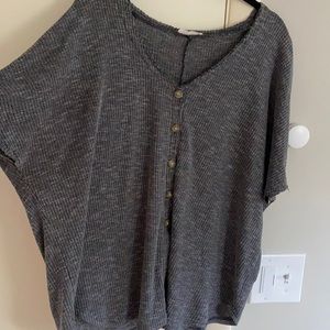 Grey button up size medium